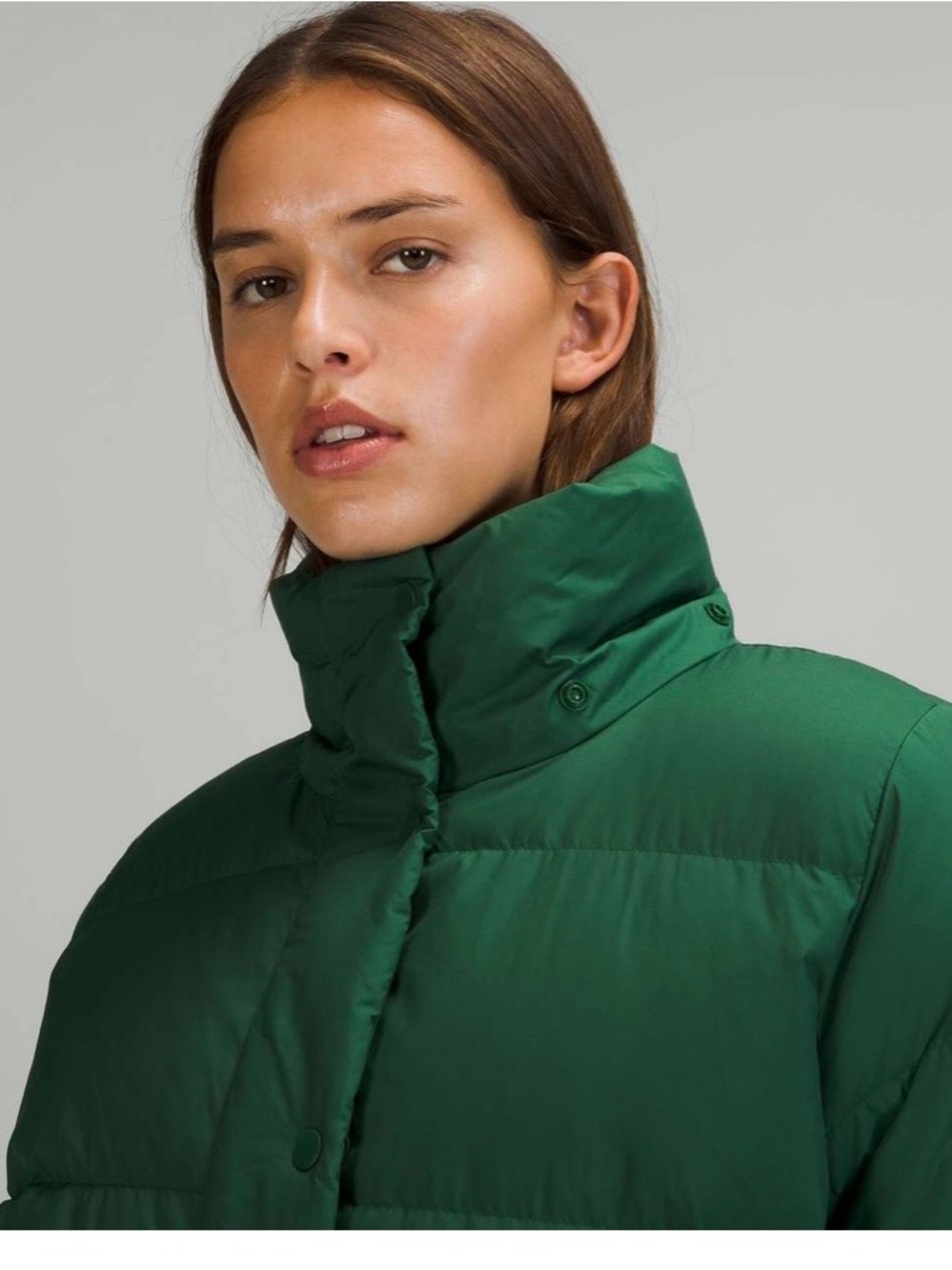 Lululemon wunder Classic High-Collar Puffer Jacket in Emerald Green